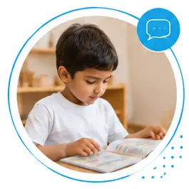 Montessori language learning with tactile materials